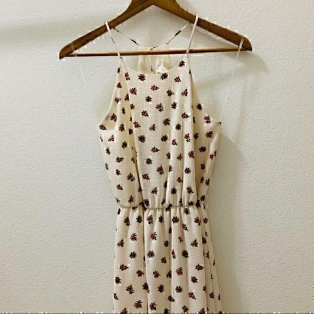 NWT Francesca’s Ivory Floral Maxi Dress